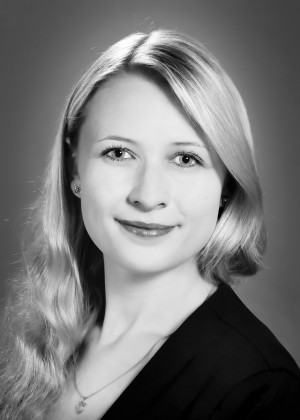 Bewerbungsbild in schwarz-weiss