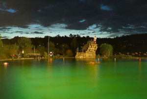 Abendschwimmen im Naturfreibad Fischach